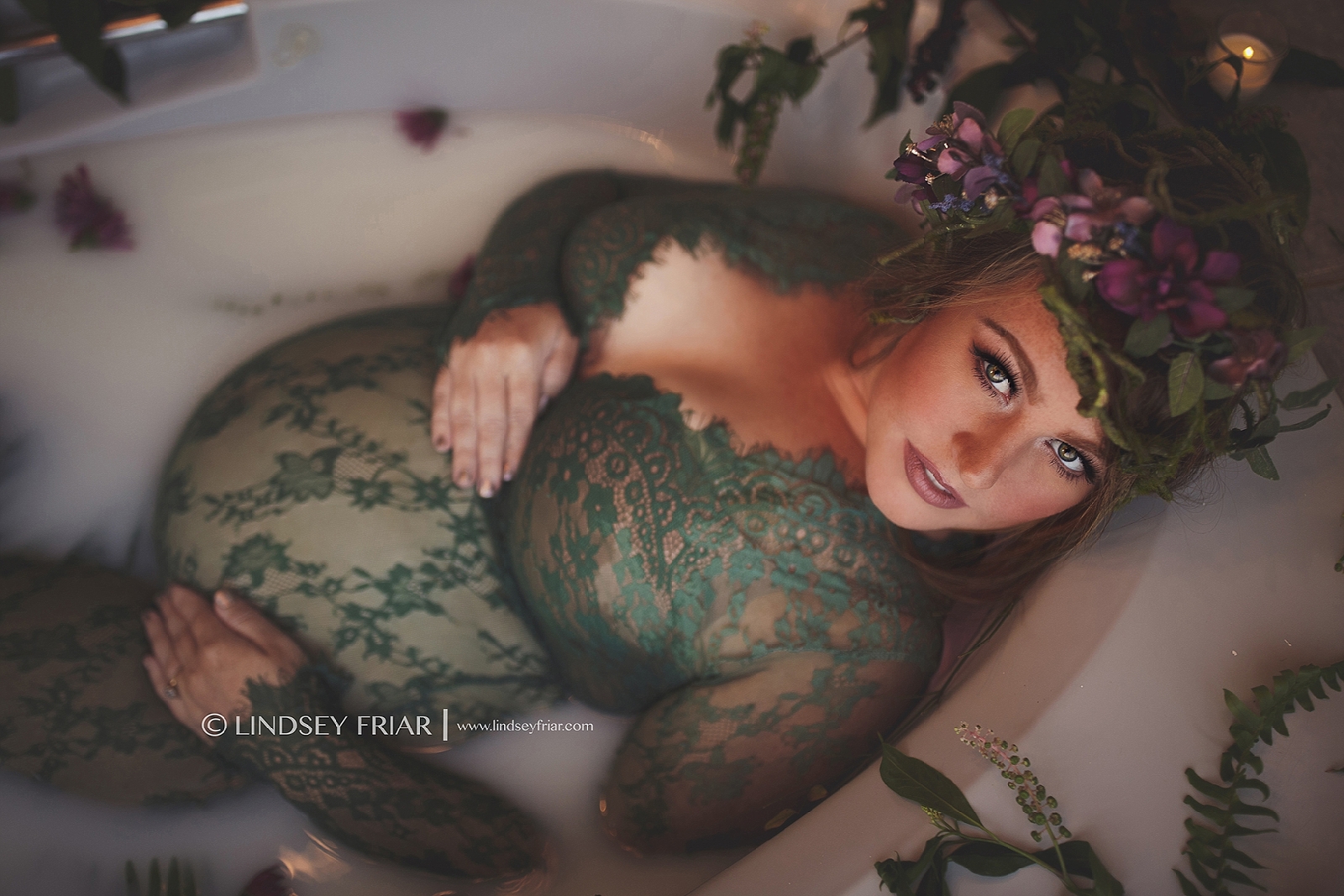 Milk Bath Maternity Session