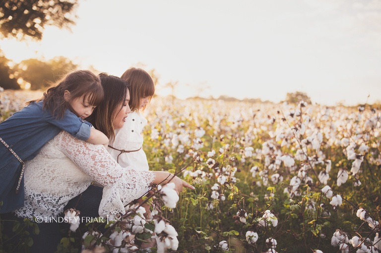 Family Photography in Cotton Fields located in Milton Florida