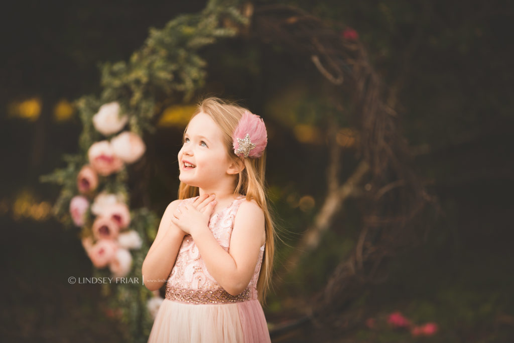 Floral Garden Swing Children Photography Mini Sessions in Gulf Breeze and Pensacola, FL
