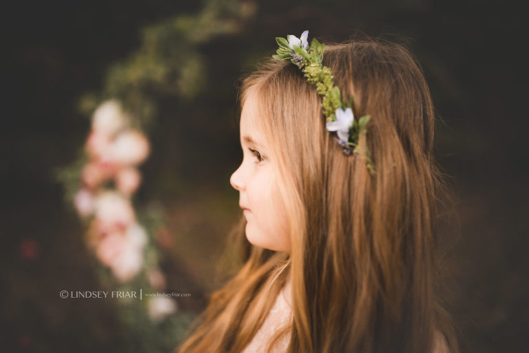 Floral Garden Swing Children Photography Mini Sessions in Gulf Breeze and Pensacola, FL