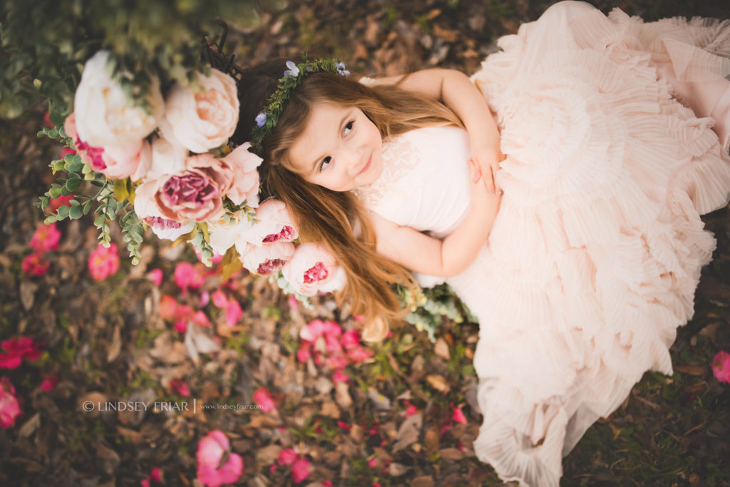 Floral Garden Swing Children Photography Mini Sessions in Gulf Breeze and Pensacola, FL