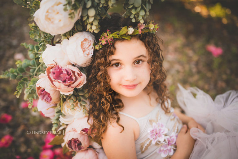 Floral Garden Swing Children Photography Mini Sessions in Gulf Breeze and Pensacola, FL