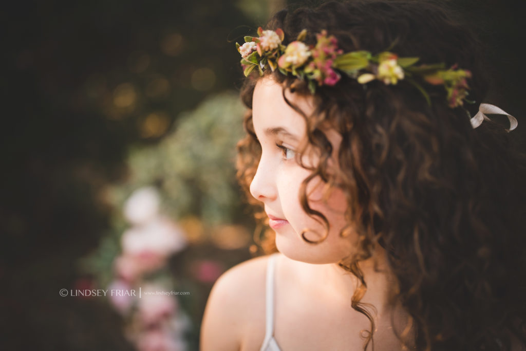 Floral Garden Swing Children Photography Mini Sessions in Gulf Breeze and Pensacola, FL