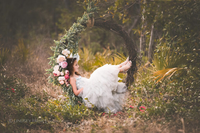 Garden Swing Mini Sessions - Floral Swing minis in Gulf Breeze, FL