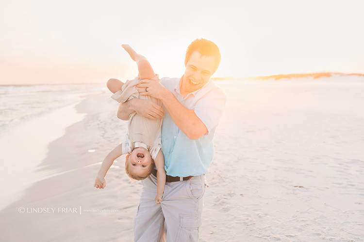 dad being silly with is son